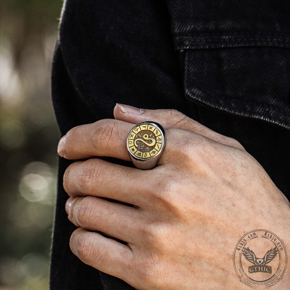Leo Stainless Steel Ring