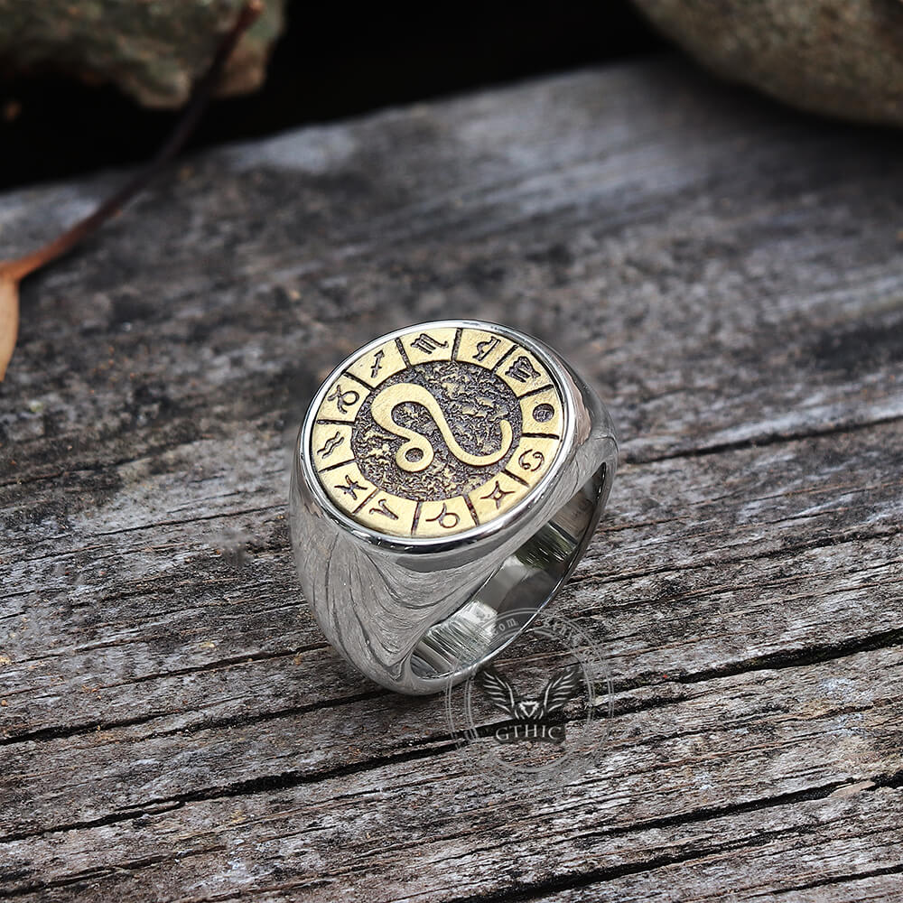 Leo Stainless Steel Ring
