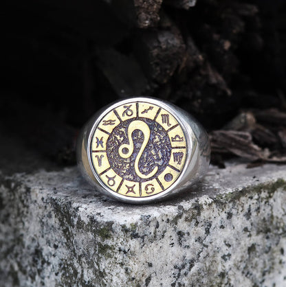 Leo Stainless Steel Ring
