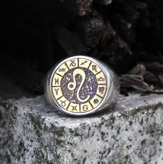 Leo Stainless Steel Ring