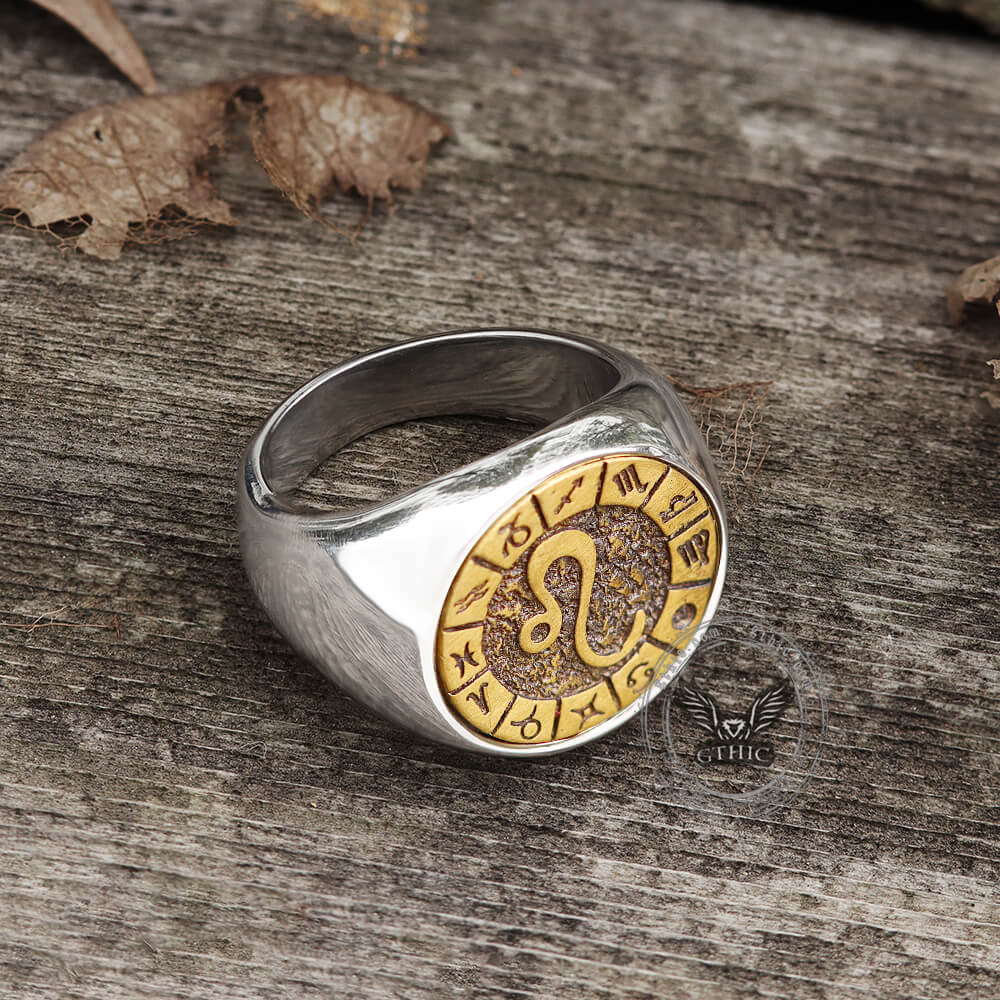 Leo Stainless Steel Ring