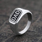 Letters DAD Stainless Steel Ring