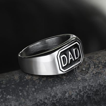 Letters DAD Stainless Steel Ring