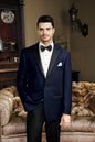 "Liam" Navy Velvet Jacket Peak (Separates)