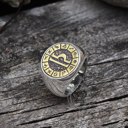 Libra Stainless Steel Ring