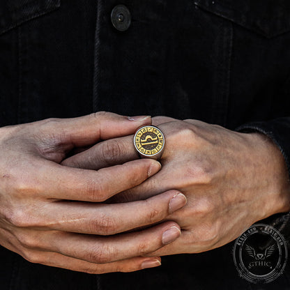 Libra Stainless Steel Ring