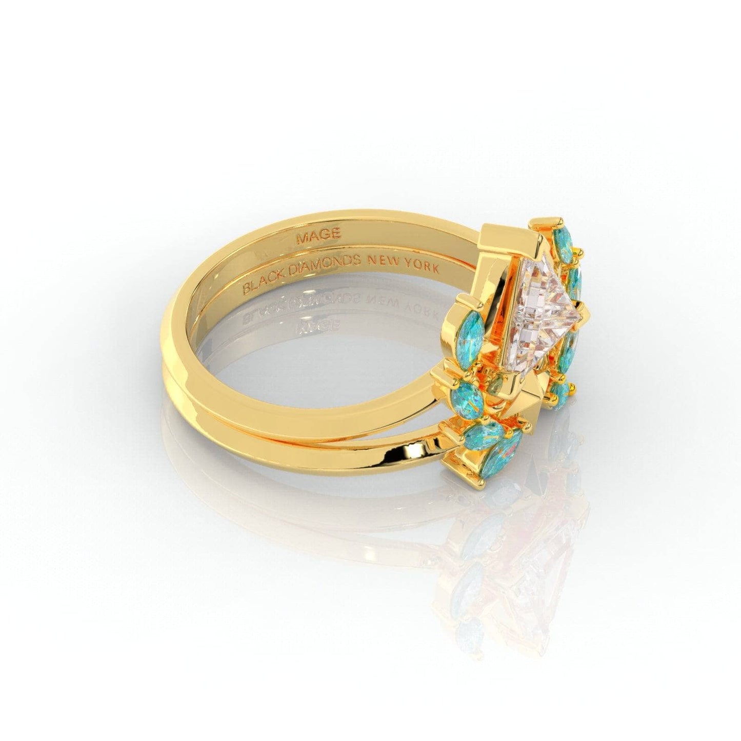 Light Mage Ring Set- 14k Rose Gold Video Game Inspired Rings