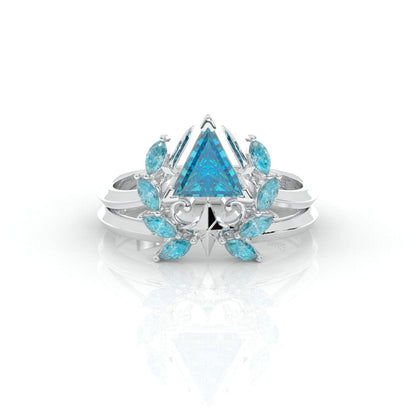 Light Mage Ring Set- 14k Rose Gold Video Game Inspired Rings