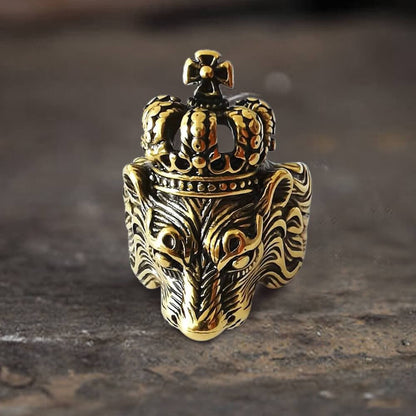 Lion King Crown Stainless Steel Ring