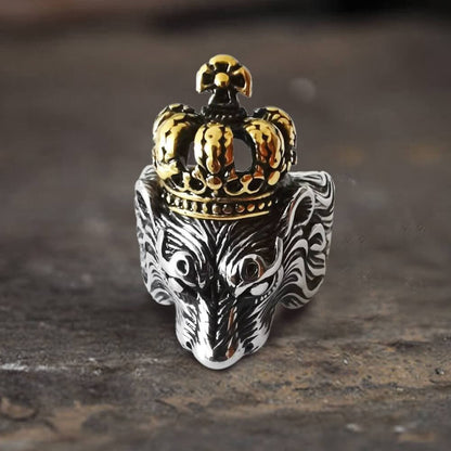 Lion King Crown Stainless Steel Ring