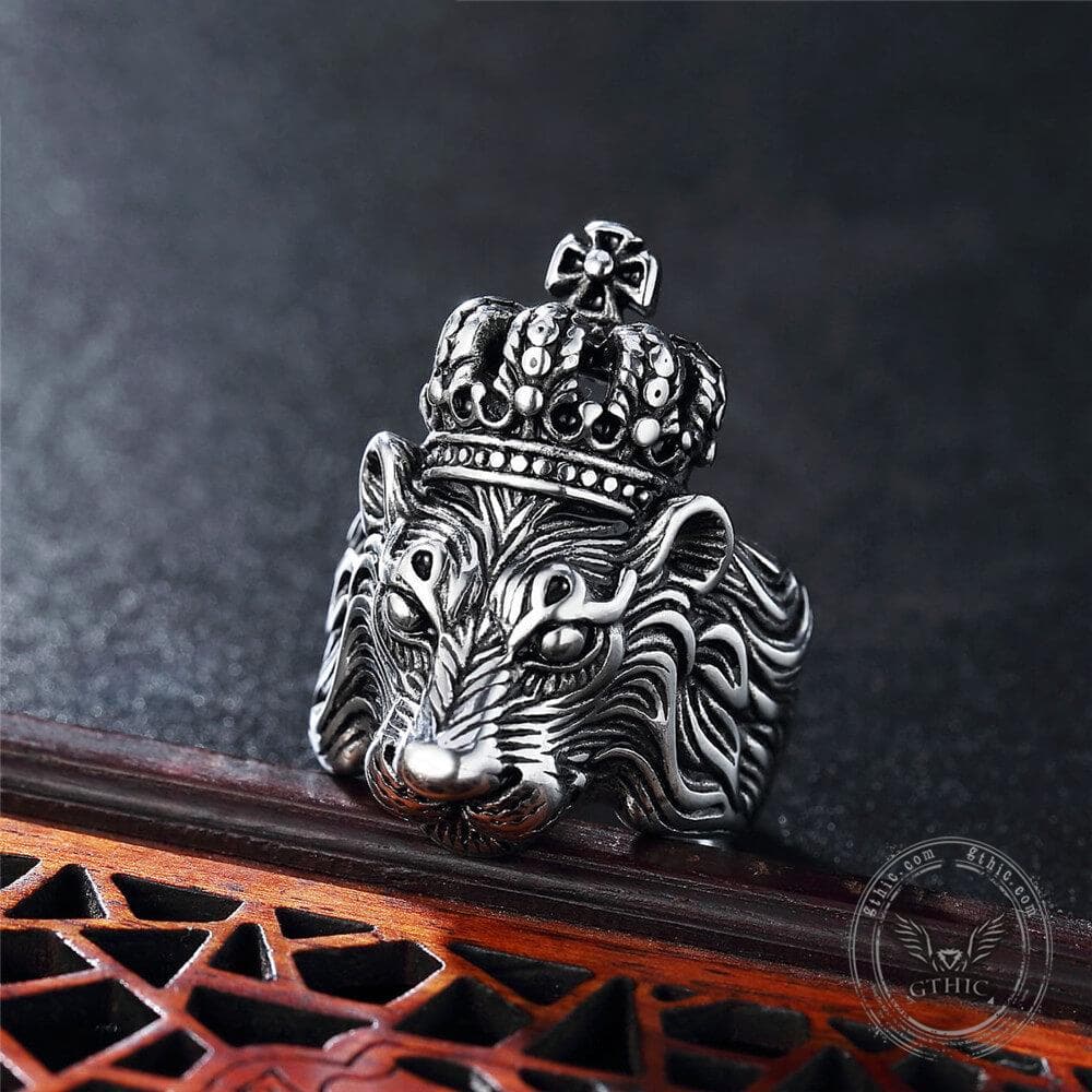 Lion King Crown Stainless Steel Ring