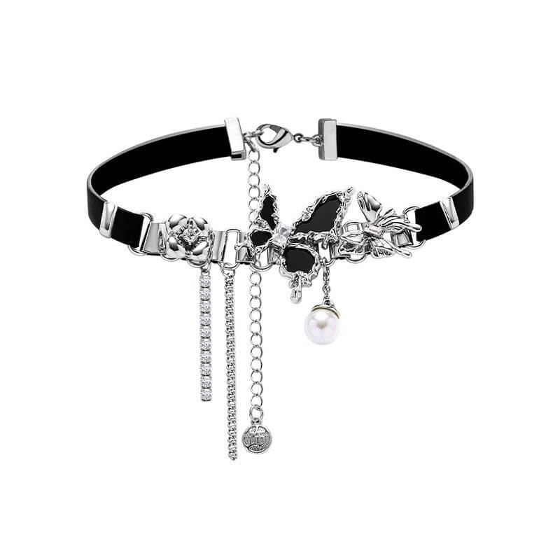 Liquid Butterfly Alloy Gothic Necklace