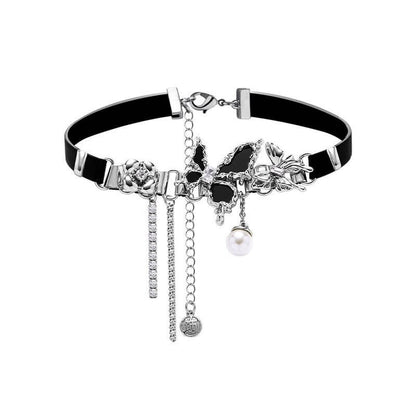 Liquid Butterfly Alloy Gothic Necklace