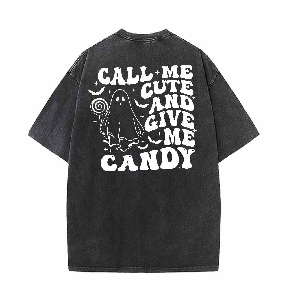 Lollipop Cute Ghost Vintage Washed T-shirt