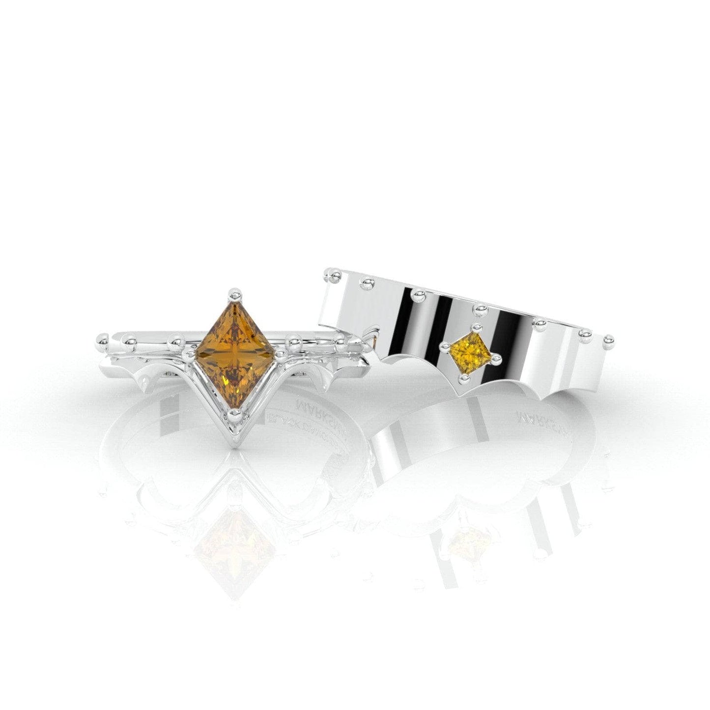 Marksman's Ring Set (Women)- 14k Yellow Gold Video Game Inspired Rings