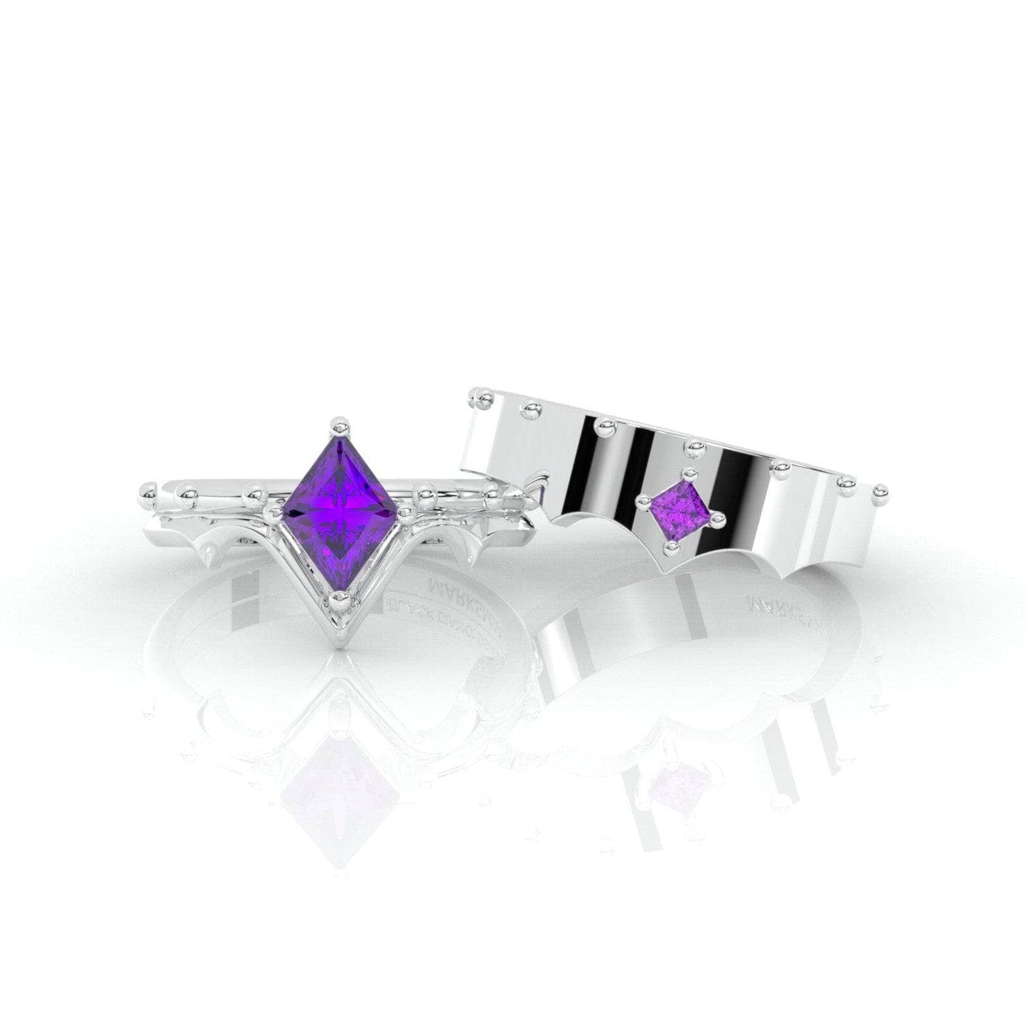 Marksman's Ring Set (Women)- 14k Yellow Gold Video Game Inspired Rings