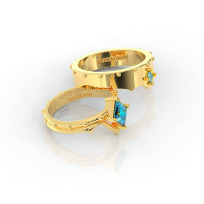 Marksman's Ring Set (Women)- 14k Yellow Gold Video Game Inspired Rings