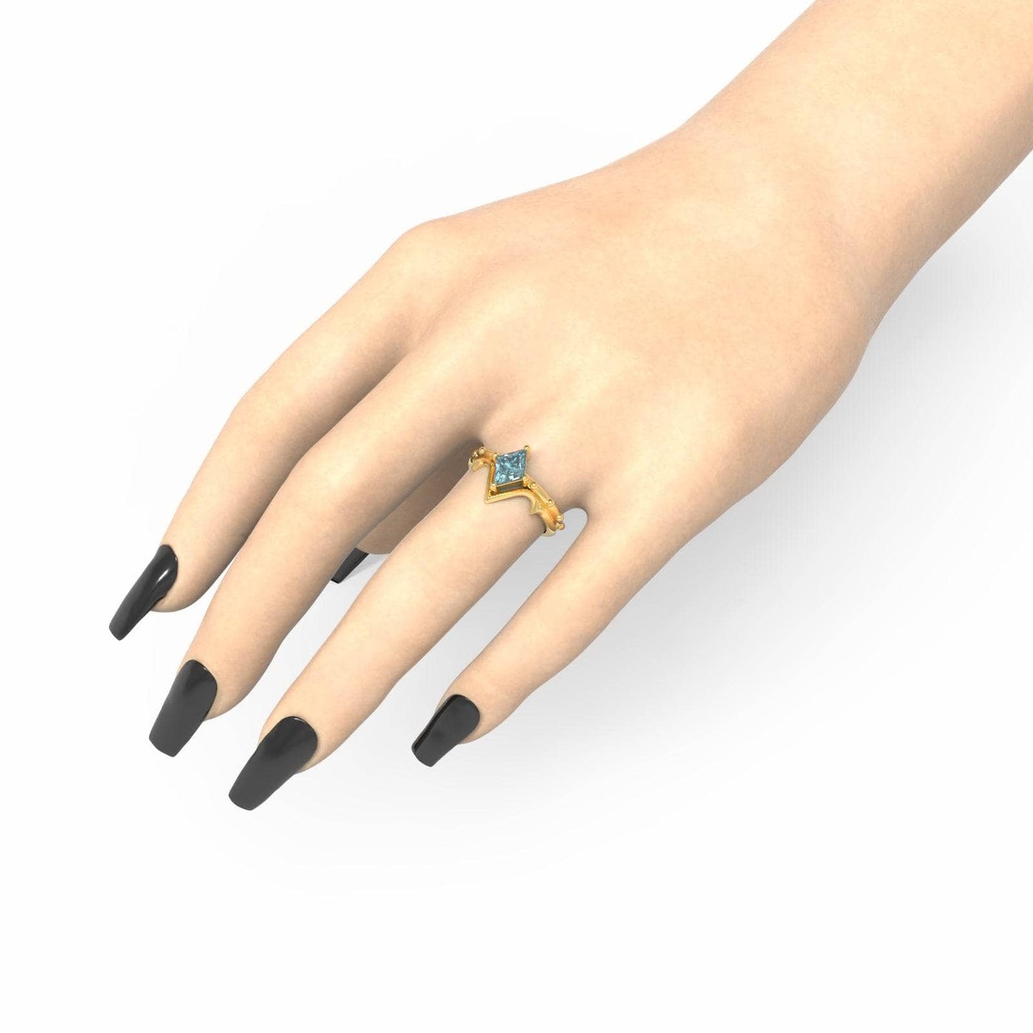 Marksman's Ring Set (Women)- 14k Yellow Gold Video Game Inspired Rings