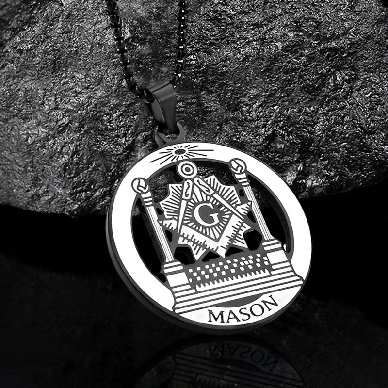 Masonic Symbol Stainless Steel Pendant