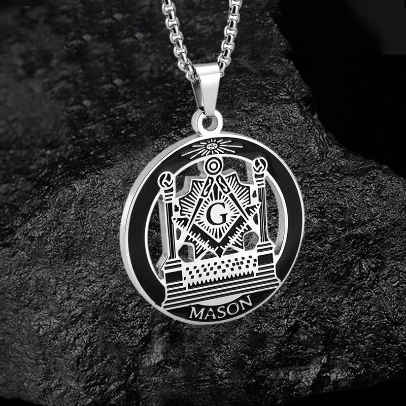 Masonic Symbol Stainless Steel Pendant