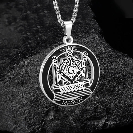 Masonic Symbol Stainless Steel Pendant