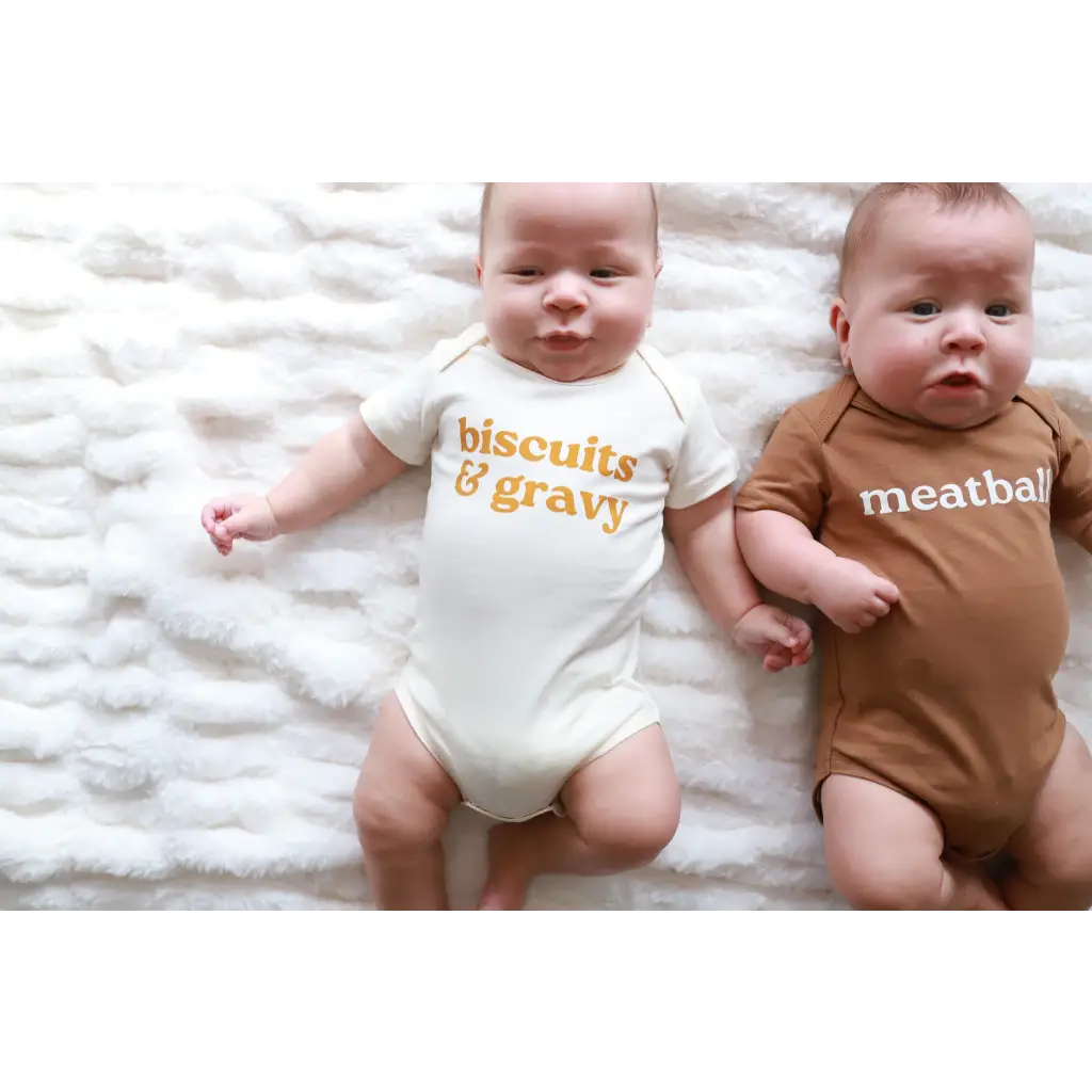 Meatball Organic Cotton Baby Onesie