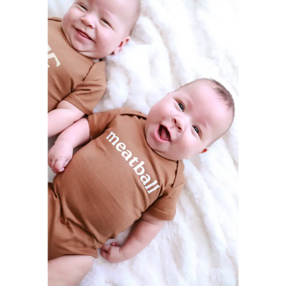 Meatball Organic Cotton Baby Onesie