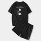 Messy Star Cat Short Sleeve T-shirt and Shorts Set