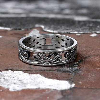 Minimalism Hollow Stainless Steel Band Ring