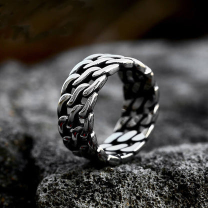 Minimalist Chain Style Stainless Steel Ring