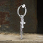 Minimalist Cross Chain Stainless Steel Hoop Earrings