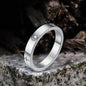 Minimalist Cross Inlaid Zircon Stainless Steel Band Ring