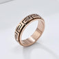 Minimalist Great Wall Pattern Stainless Steel Spinner Ring