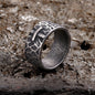 Minimalist Retro Texture Cross Stainless Steel Ring