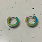 Minimalist Solid Color Stainless Steel Huggie Earrings
