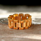 Minimalist Watch Chain Design Stainless Steel Ring