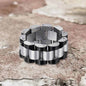 Minimalist Watch Chain Design Stainless Steel Ring