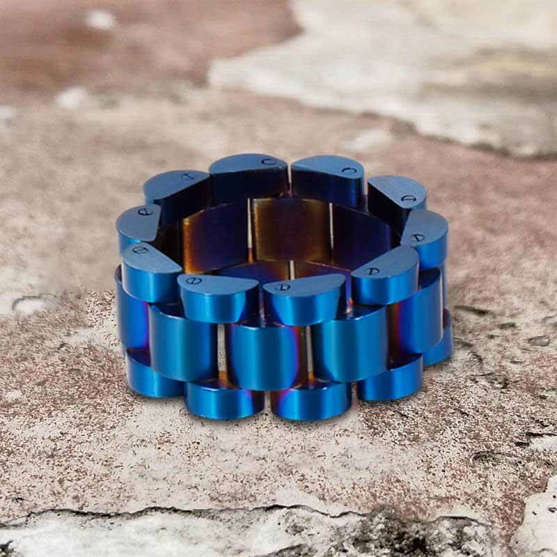 Minimalist Watch Chain Design Stainless Steel Ring