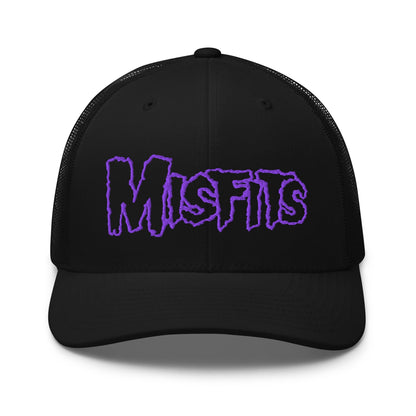 Misfits - Purple Drip Logo Trucker HD Embroidered Hat