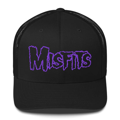 Misfits - Purple Drip Logo Trucker HD Embroidered Hat