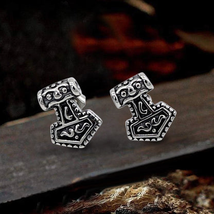 Mjöllnir Hammer Stainless Steel Viking Earring