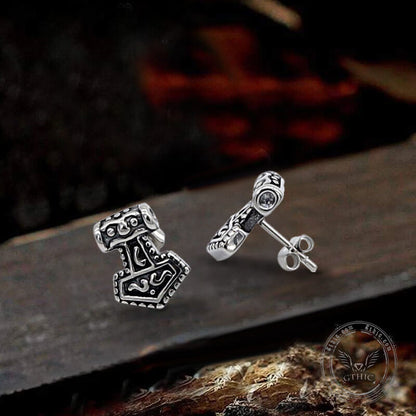 Mjöllnir Hammer Stainless Steel Viking Earring