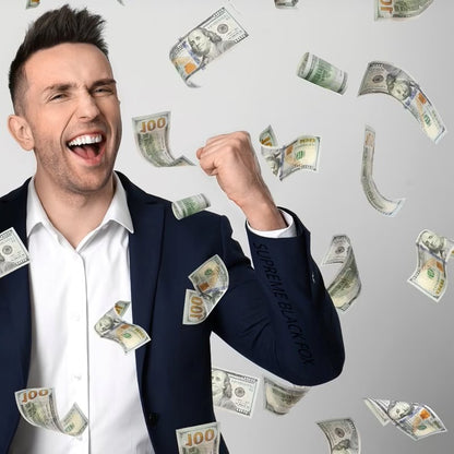 Money Confetti Cannon (8 Pack) - Large Cannons $100 Bills Cash Party Poppers Blaster Business Promotion New Years Eve Wedding Celebrations Birthday