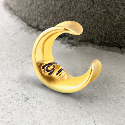 Moon Saddle Human Face Ear Gauge