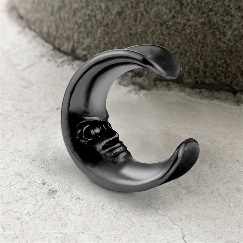 Moon Saddle Human Face Ear Gauge