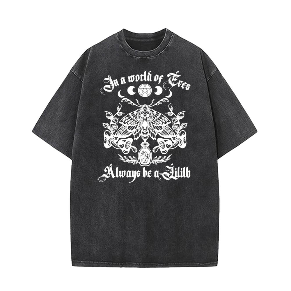 Moth In A World Of Eve Vintage Washed T-shirt