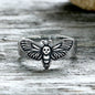 Moth Skull Stainless Steel Animal Ring