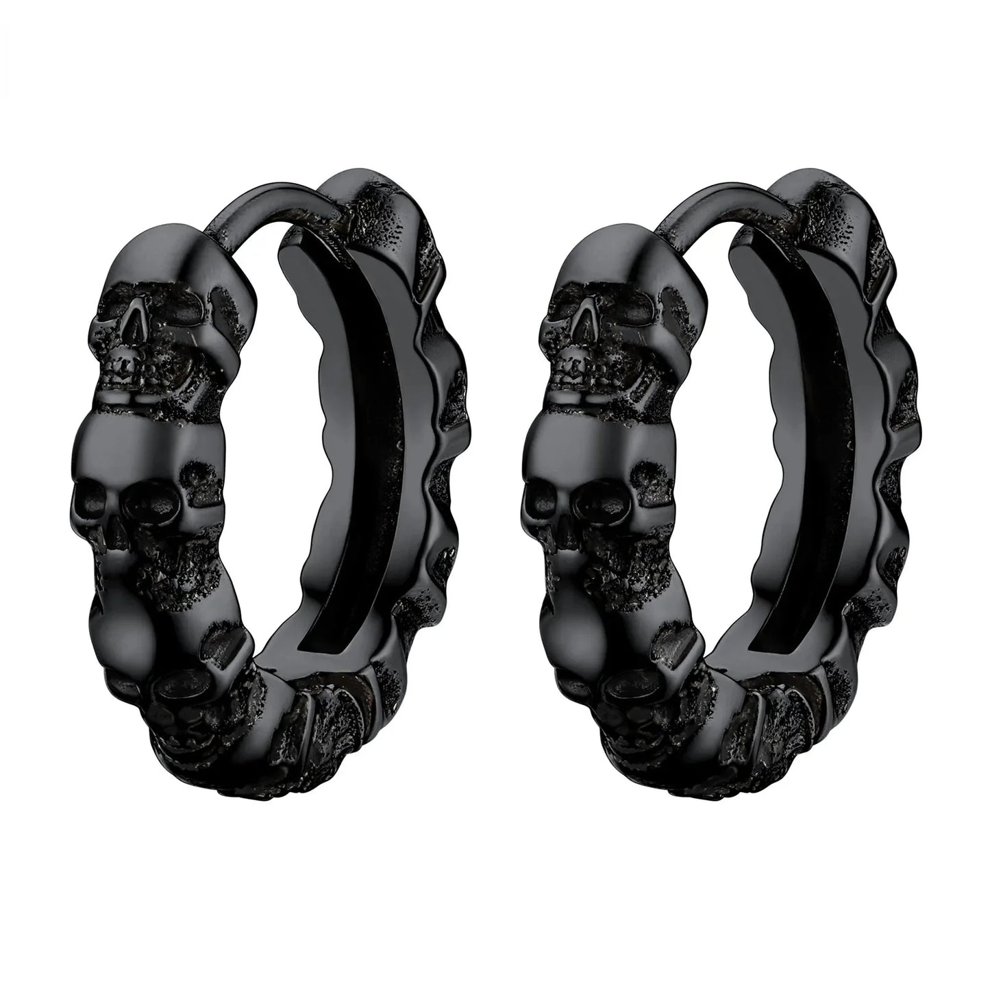 Multiple Skull Gothic Unisex Hoop Earrings