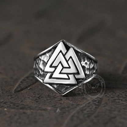 Mysterious Valknut Symbol Stainless Steel Ring