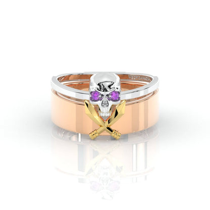 Necromancer's Couples Ring- 14k Rose Gold Video Game Inspired Rings